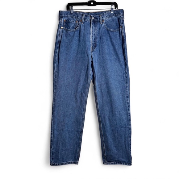 Vintage Levi's 550 Strauss & Co Baggy Light Blue Washed Denim Jeans Men's W36 - Picture 1 of 6